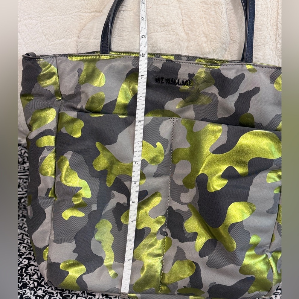 Mz Wallace Bowery Quatro Large Tote Chartreuse Green Gray Citrus Citron Bag - Picture 13 of 15
